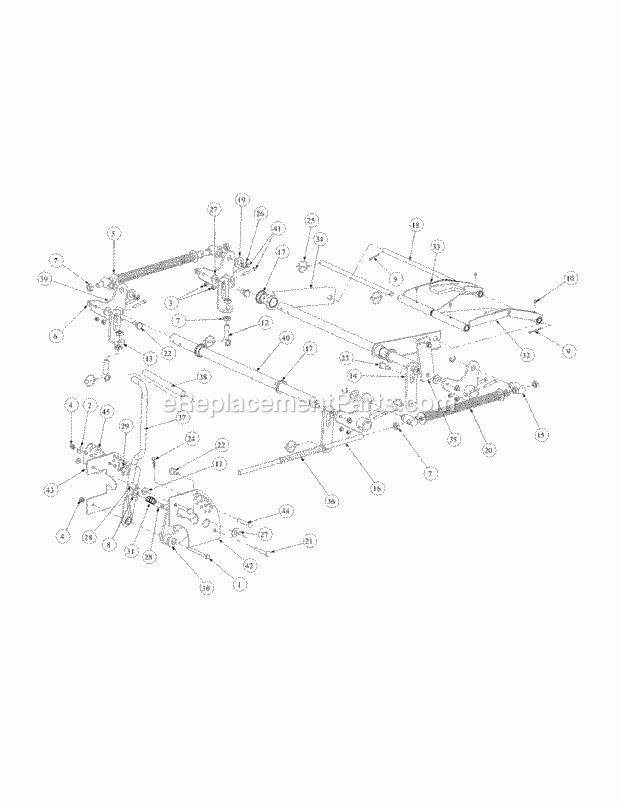 Lift Assembly Diagram and Parts List for M60-KH (53AB5BDX150) (2003) Cub Cadet Sprayer